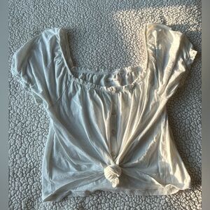 Cream flowy tee shirt